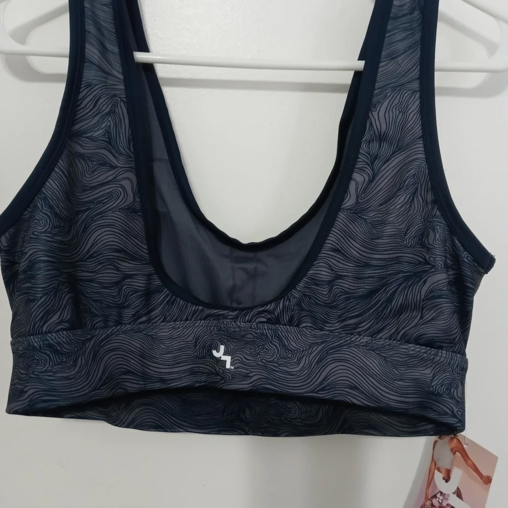 Joy lab Athletic Sports Bra. Wave Pattern. Removable Pads